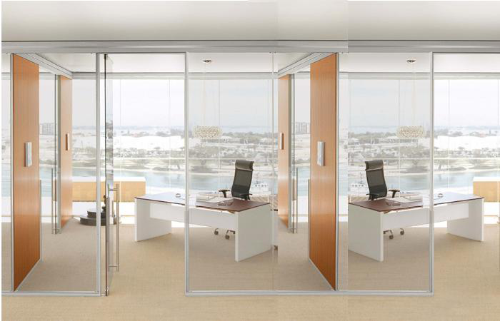 办公室成品玻璃安装施工
