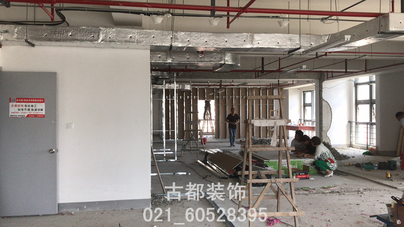 上海普天科技城办公室施工现场