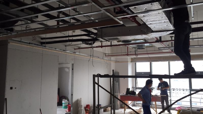 徐汇普天信息科技园办公室施工现场