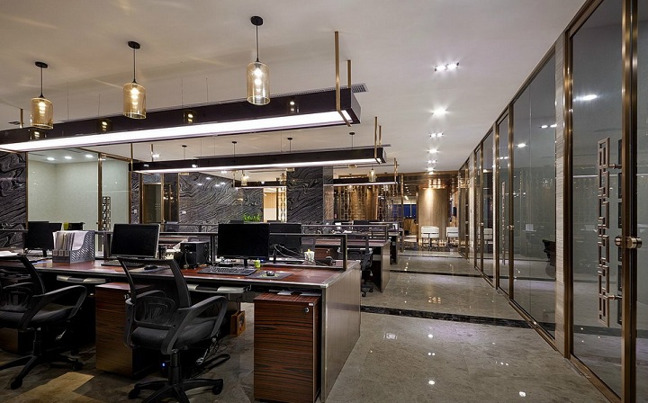 浦东新区中建大厦680平写字楼设计方案