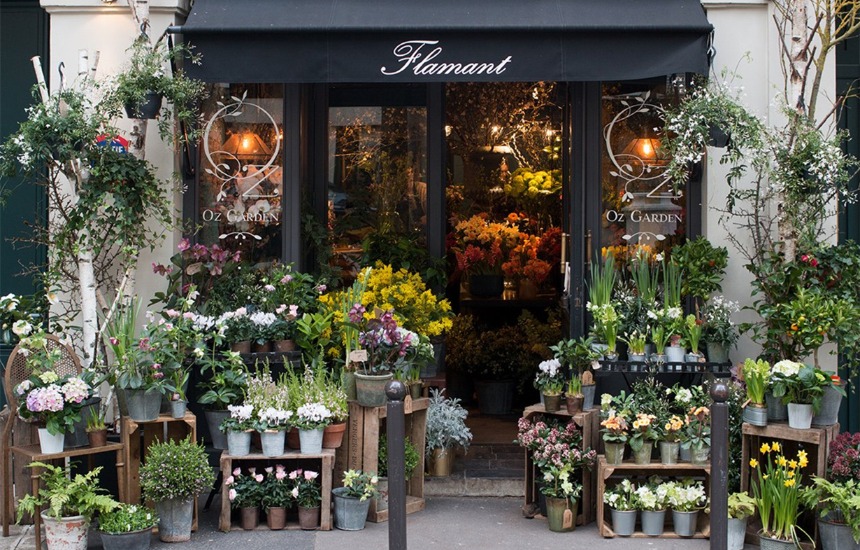 清新简约花店门面装修设计