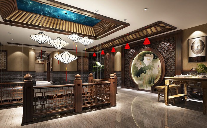 普陀区新中式川菜馆装修设计
