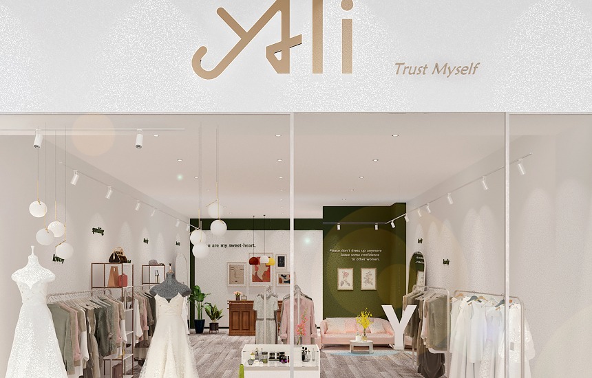 现代时尚服装店门面装修设计