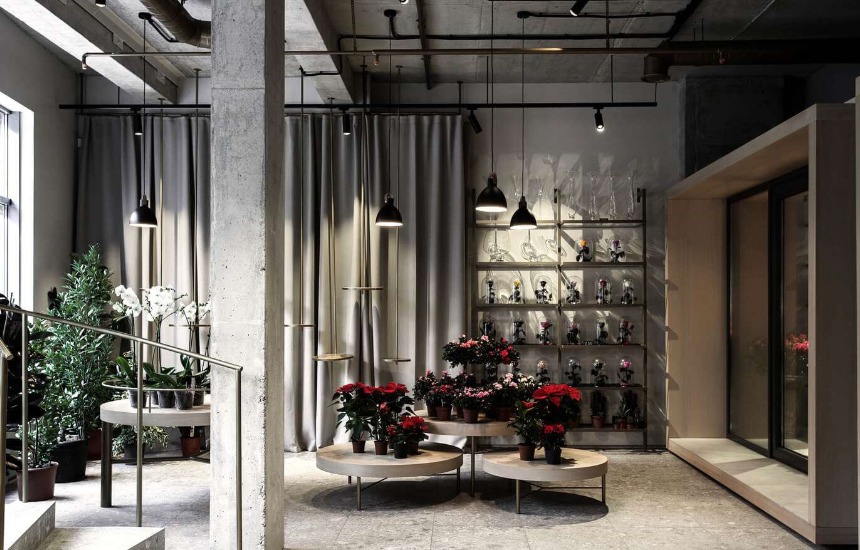 清新创意花店门面装修设计