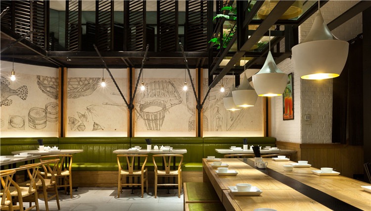 质朴小吃店办公室装修