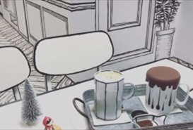 简约黑白风格咖啡厅装修设计