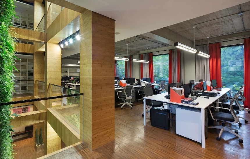 黄浦办公室装修设计3100平办公室效果