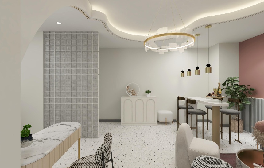 上海静安美容院装修设计方案图