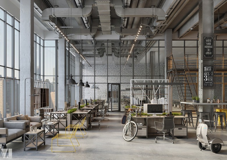 上海办公室装修设计5500平厂房办公室设计图