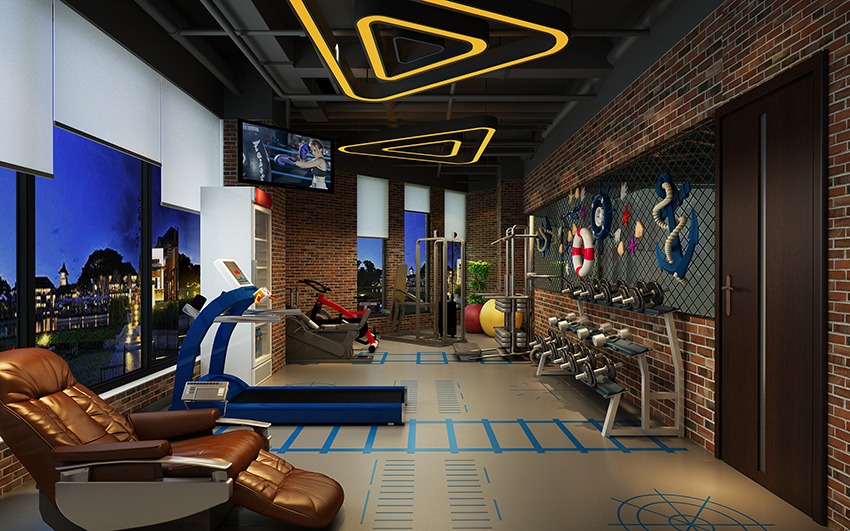嘉定南翔小健身房装修设计效果