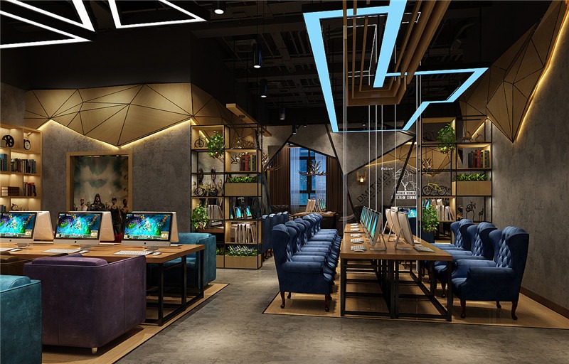 1480平方网咖装修设计效果图片