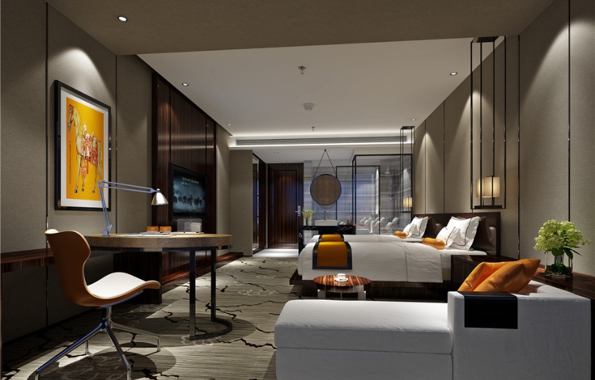 9000平快捷酒店设计装潢效果图片