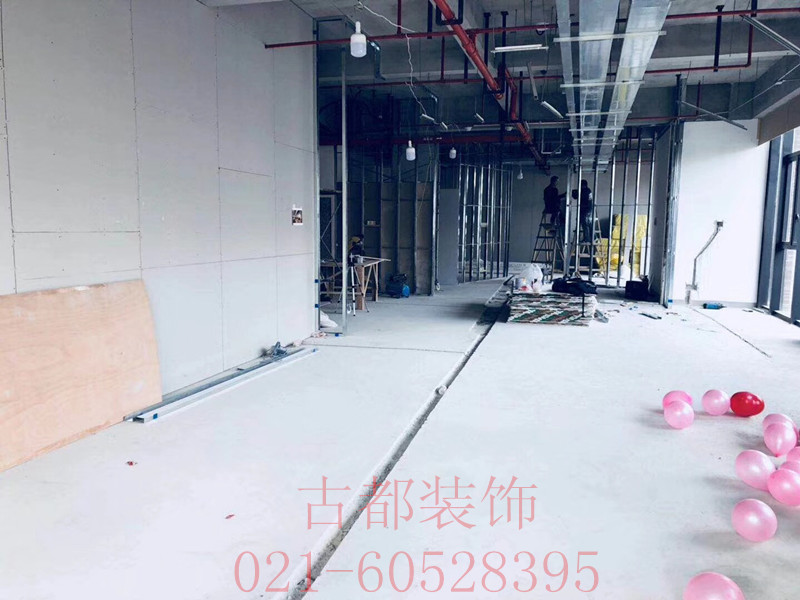 灵石路大宁国际三期办公室装修开工现场,第2张