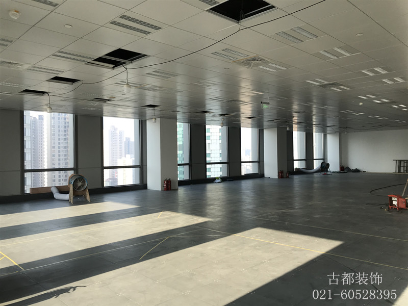 上海浦东陆家嘴世纪金融广场德汇公司办公室装修前期准备阶段,第1张