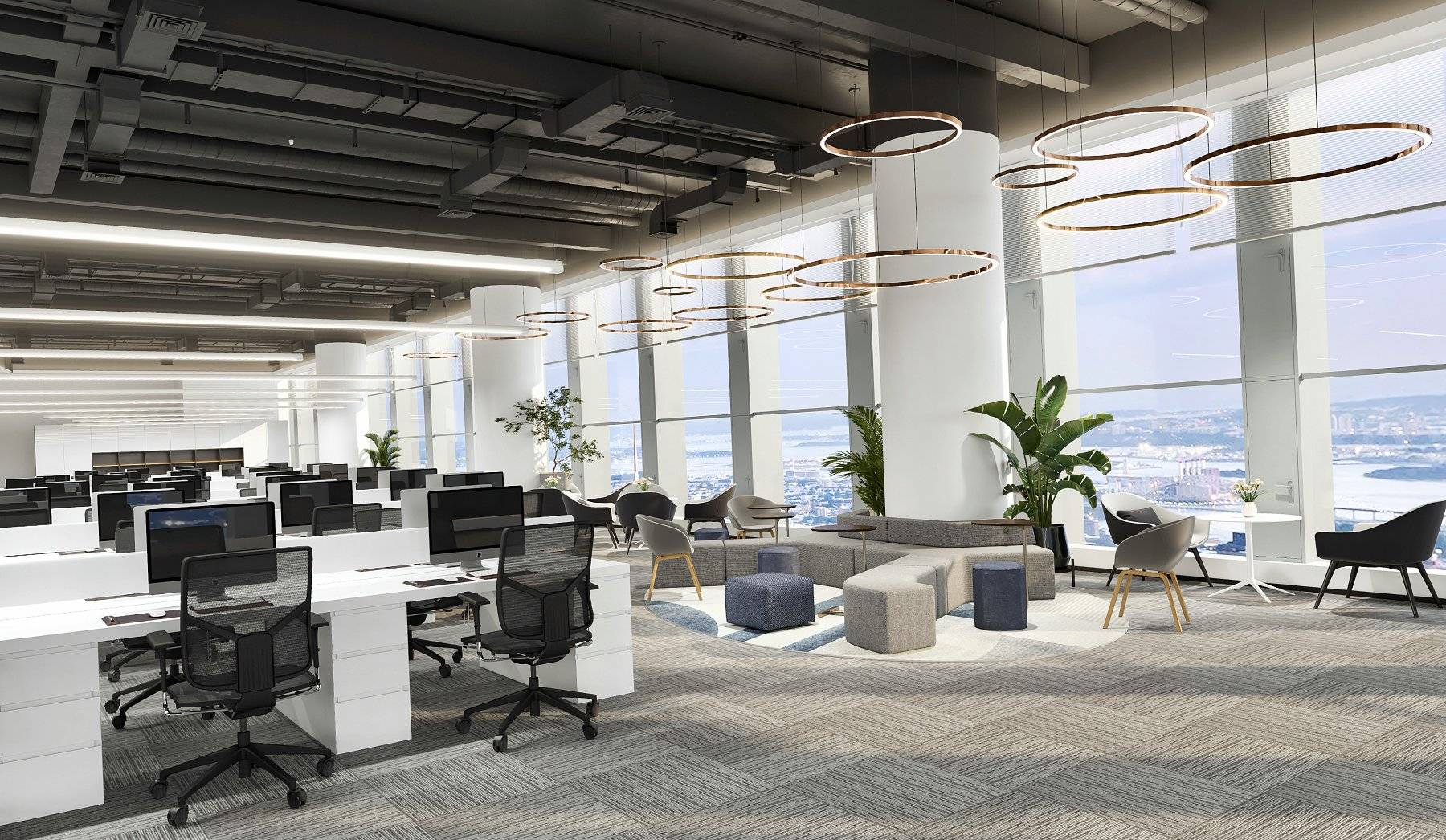 松江1300平米数码科技公司办公室设计图,松江1300平米数码科技公司办公室设计图,第2张