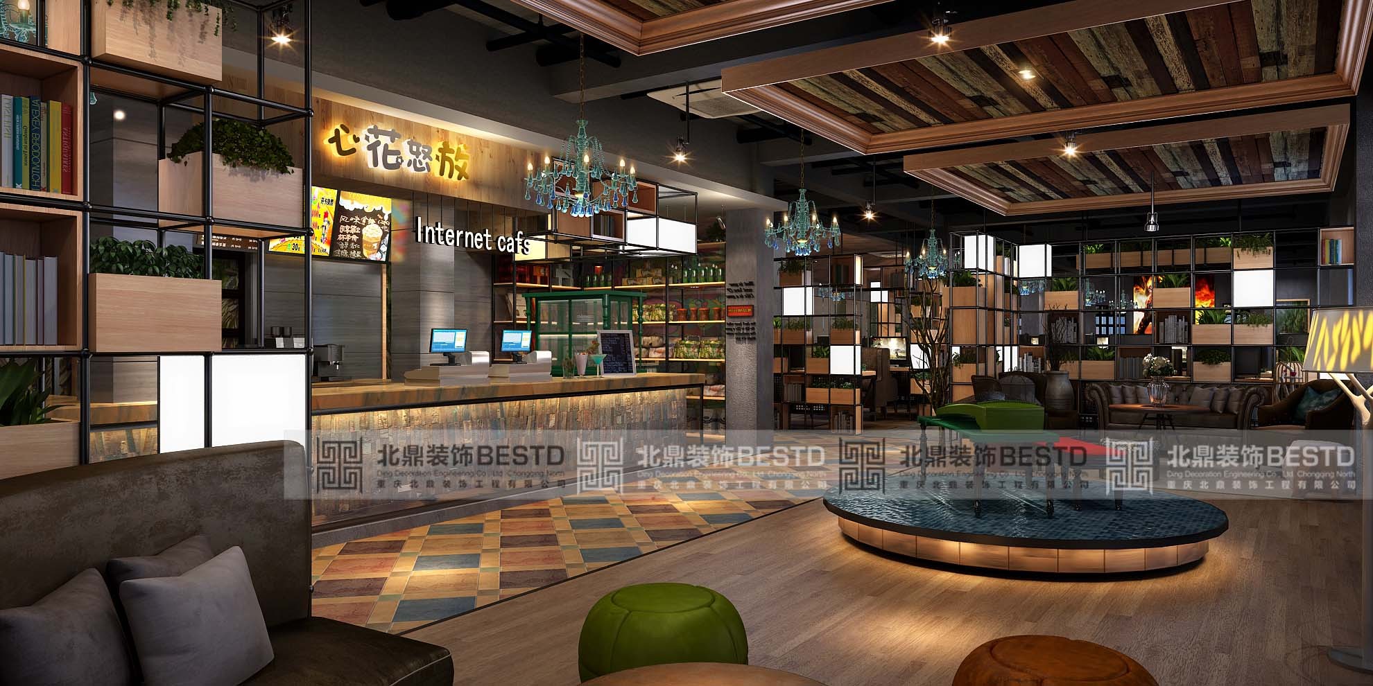 1480平方网咖装修设计效果图片,1480平方网咖装修设计效果图片,第1张