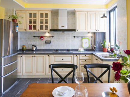 厨房转角吧台装修效果图（打造时尚实用的厨房空间）,厨房转角吧台装修效果图（打造时尚实用的厨房空间）,第2张